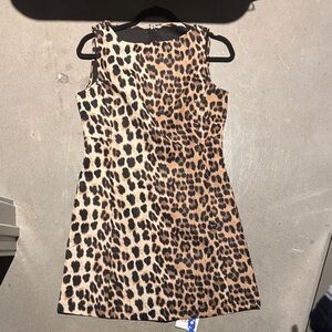 NWT Cider Leopard Print Sleeveless Dress